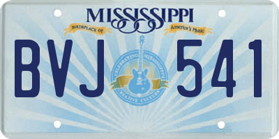 MS license plate BVJ541