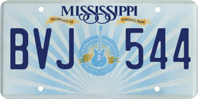 MS license plate BVJ544