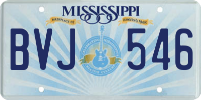 MS license plate BVJ546