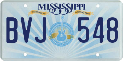 MS license plate BVJ548