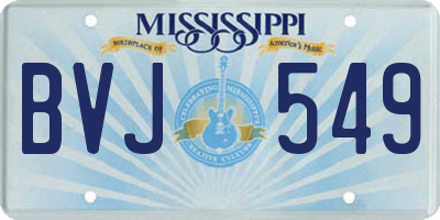 MS license plate BVJ549
