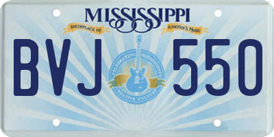 MS license plate BVJ550