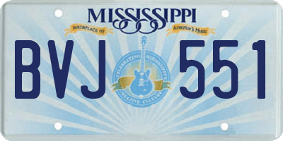 MS license plate BVJ551