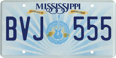 MS license plate BVJ555