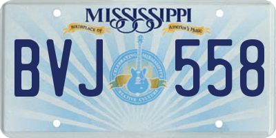 MS license plate BVJ558