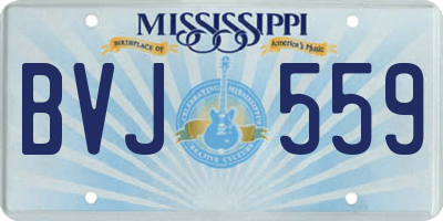 MS license plate BVJ559
