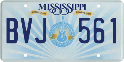 MS license plate BVJ561