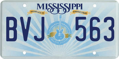 MS license plate BVJ563