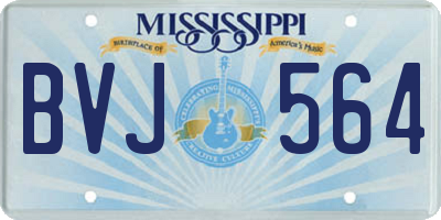 MS license plate BVJ564