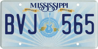 MS license plate BVJ565
