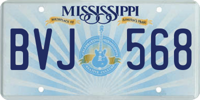 MS license plate BVJ568