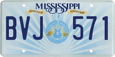MS license plate BVJ571