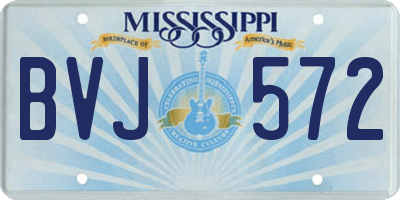 MS license plate BVJ572