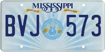 MS license plate BVJ573