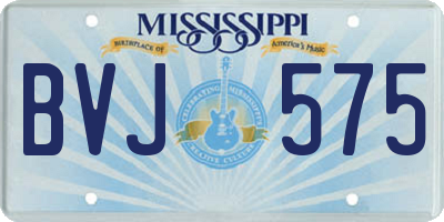 MS license plate BVJ575