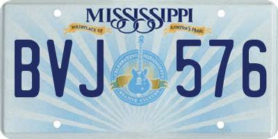 MS license plate BVJ576