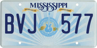 MS license plate BVJ577