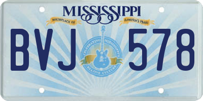 MS license plate BVJ578