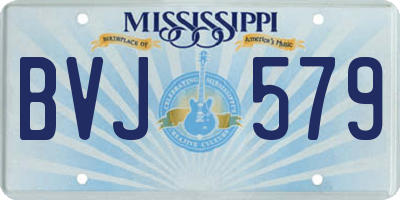 MS license plate BVJ579