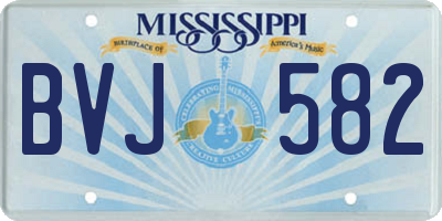 MS license plate BVJ582