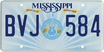 MS license plate BVJ584