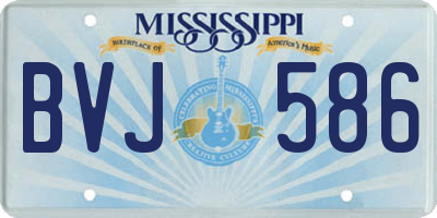MS license plate BVJ586
