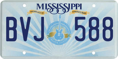 MS license plate BVJ588