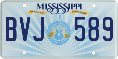 MS license plate BVJ589