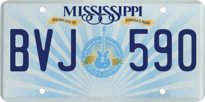 MS license plate BVJ590