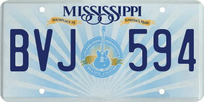 MS license plate BVJ594
