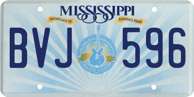 MS license plate BVJ596