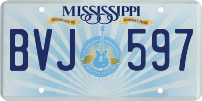 MS license plate BVJ597