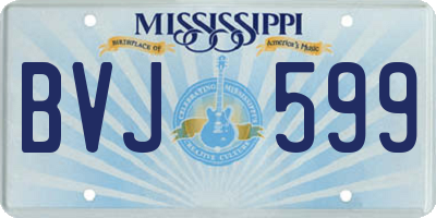 MS license plate BVJ599