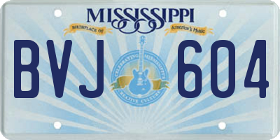 MS license plate BVJ604