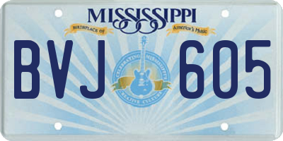 MS license plate BVJ605