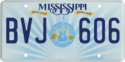 MS license plate BVJ606