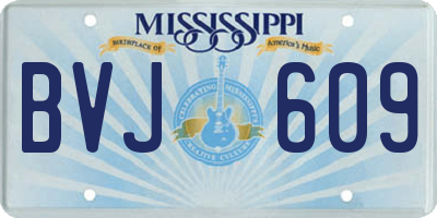MS license plate BVJ609