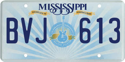 MS license plate BVJ613