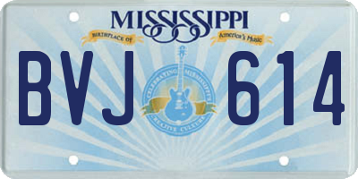 MS license plate BVJ614