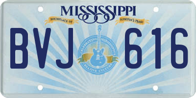 MS license plate BVJ616