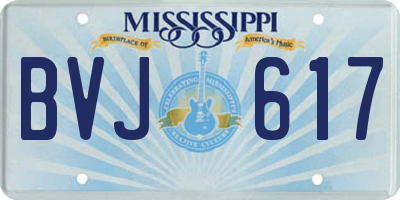 MS license plate BVJ617