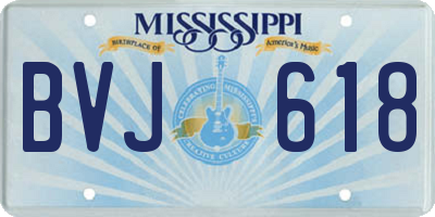 MS license plate BVJ618