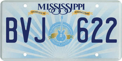MS license plate BVJ622