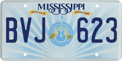 MS license plate BVJ623