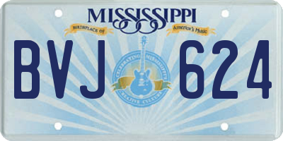 MS license plate BVJ624