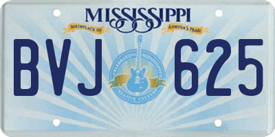 MS license plate BVJ625