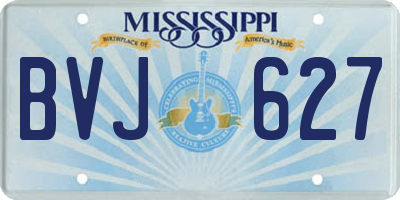 MS license plate BVJ627