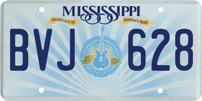 MS license plate BVJ628
