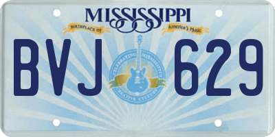 MS license plate BVJ629