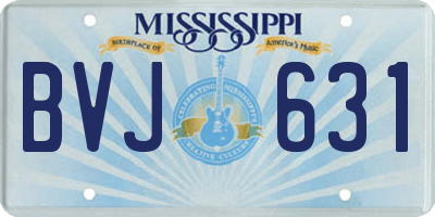MS license plate BVJ631